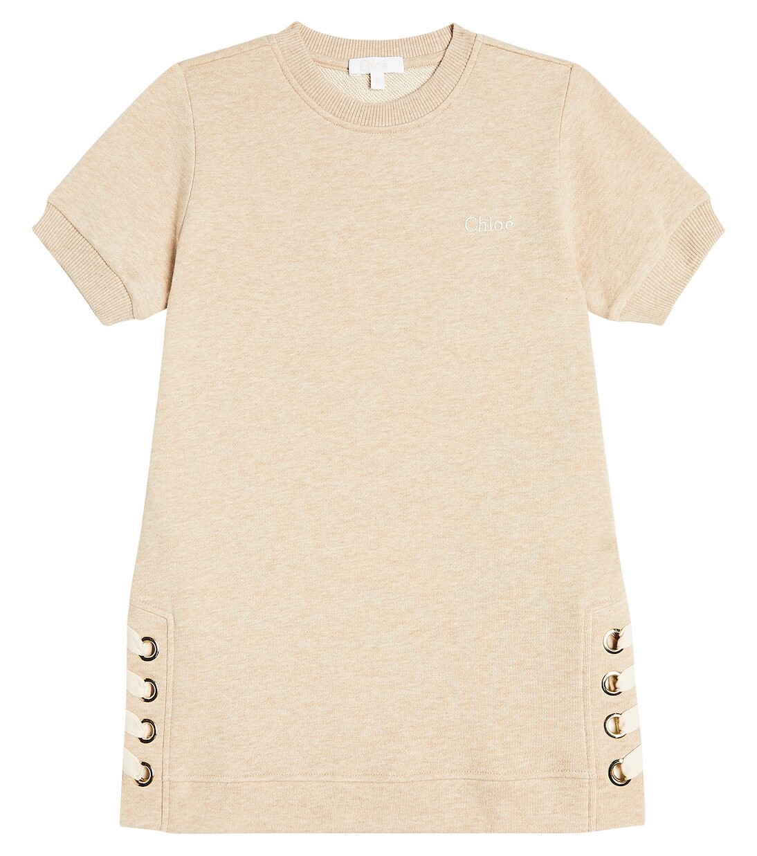 

Хлопковое платье Chloé, бежевый