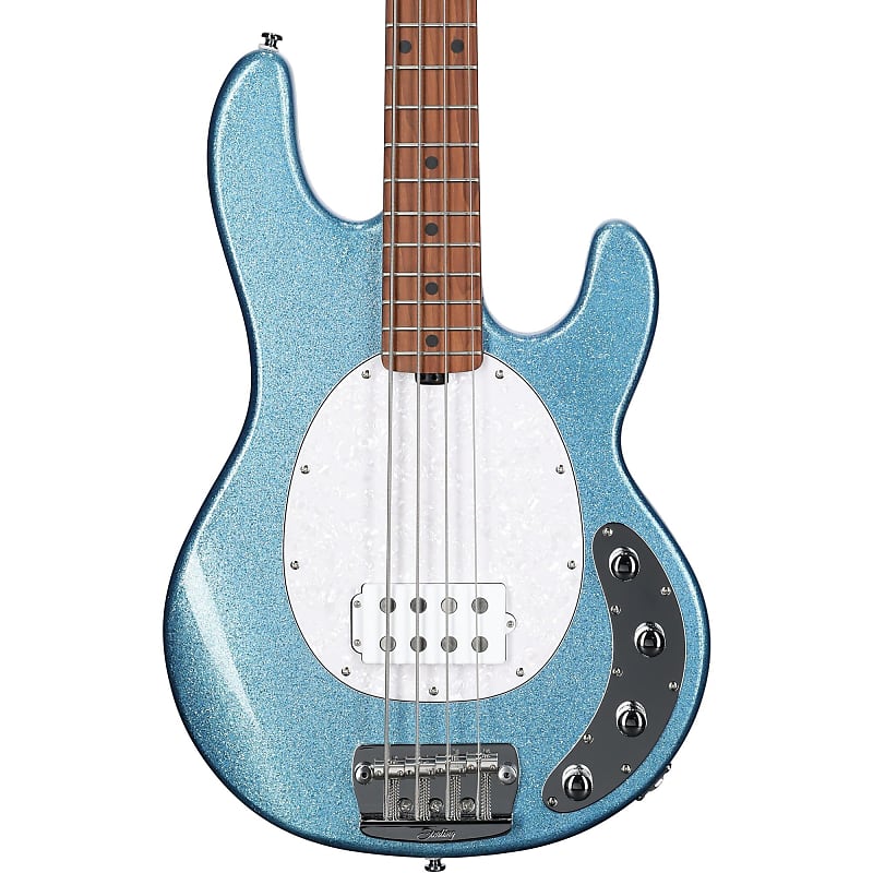 Басс гитара Sterling by Music Man Ray34 Electric Bass Guitar, Blue Sparkle