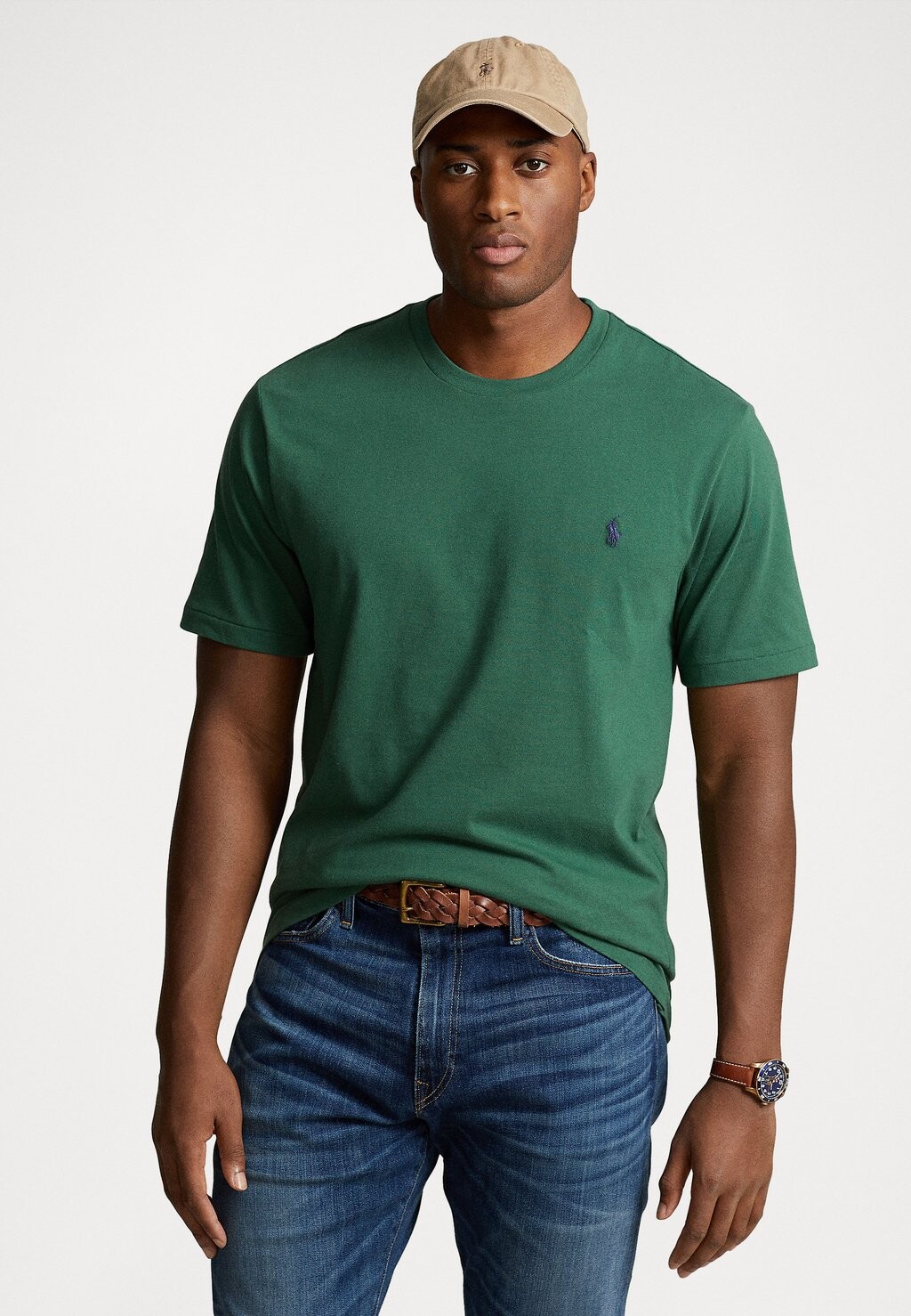 

Базовая футболка Polo Ralph Lauren Big & Tall, мытый лес