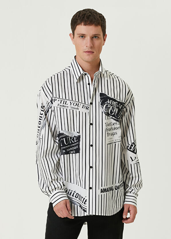 

Рубашка с логотипом Versace Jeans Couture, белый