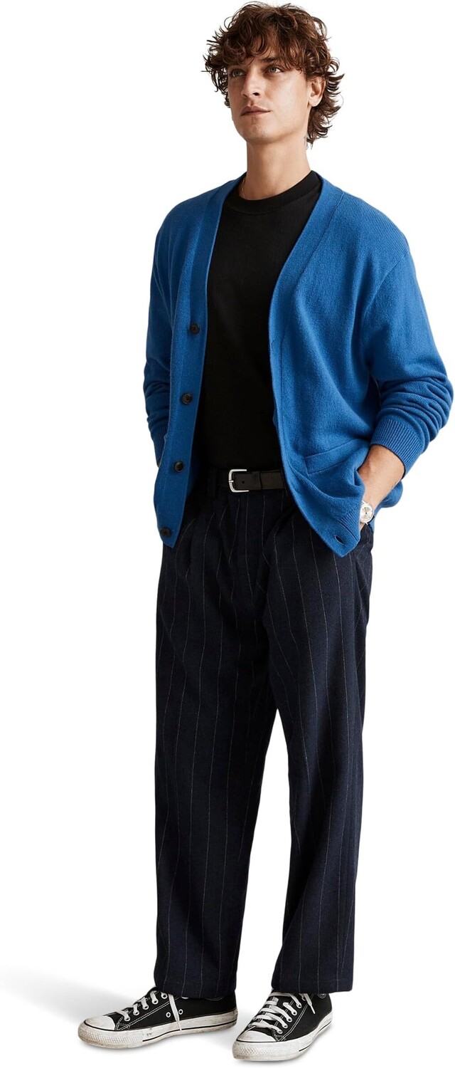 

Свитер Cotton-Merino Wool Blend Cardigan Sweater Madewell, цвет Blue Shadow