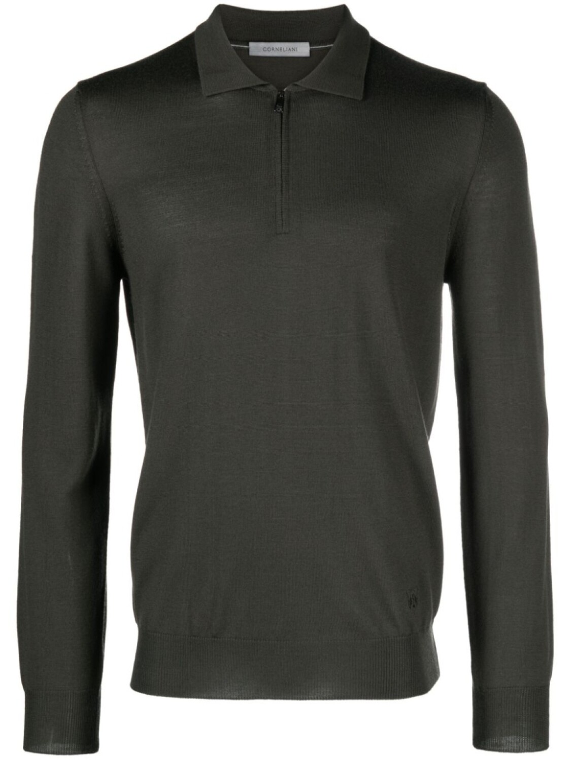 

Corneliani джемпер с воротником на молнии, зеленый
