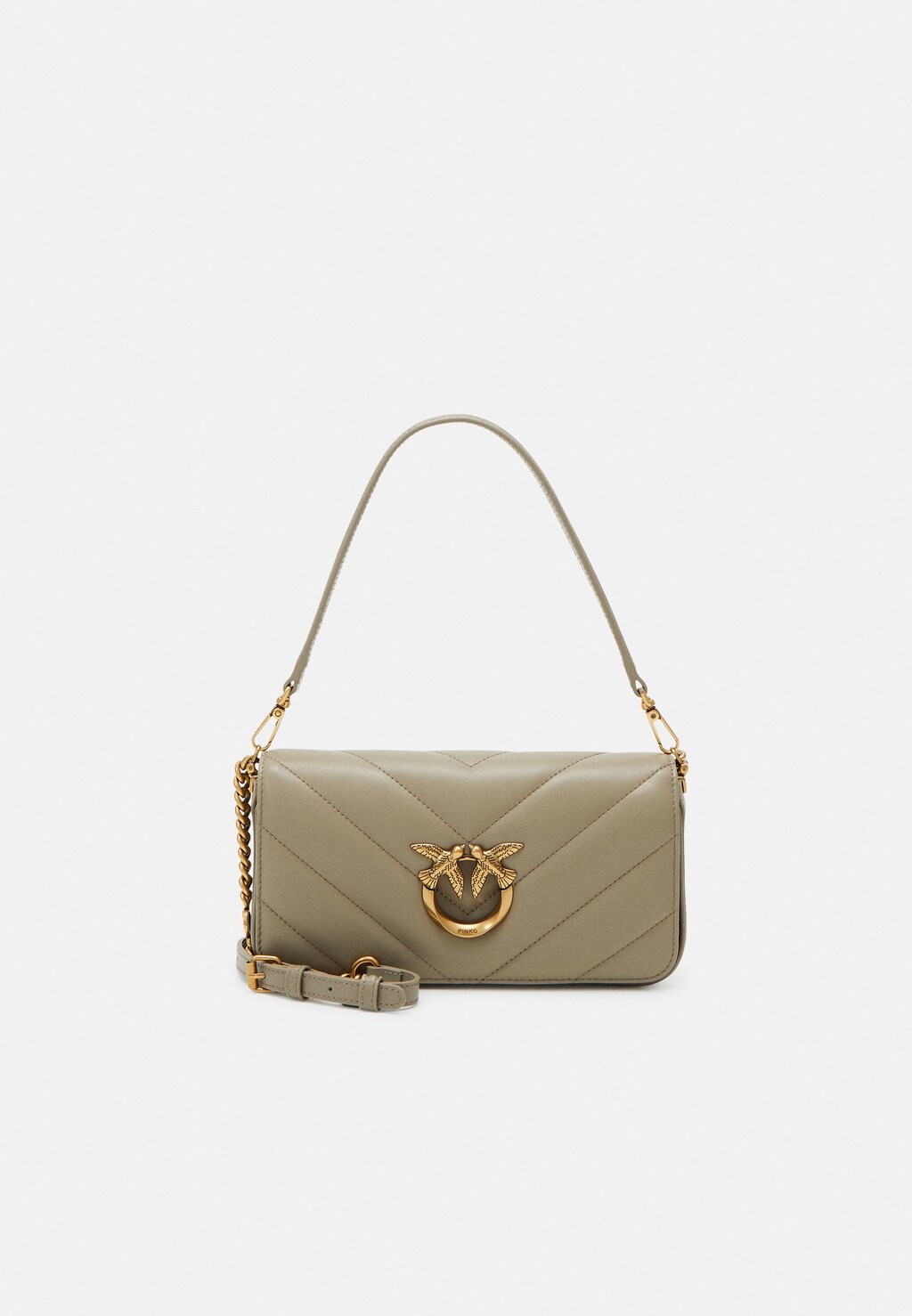 

Сумка Pinko LOVE CLICK BAGUETTE MINI NAPPA BIG CHEVRON, бежевый