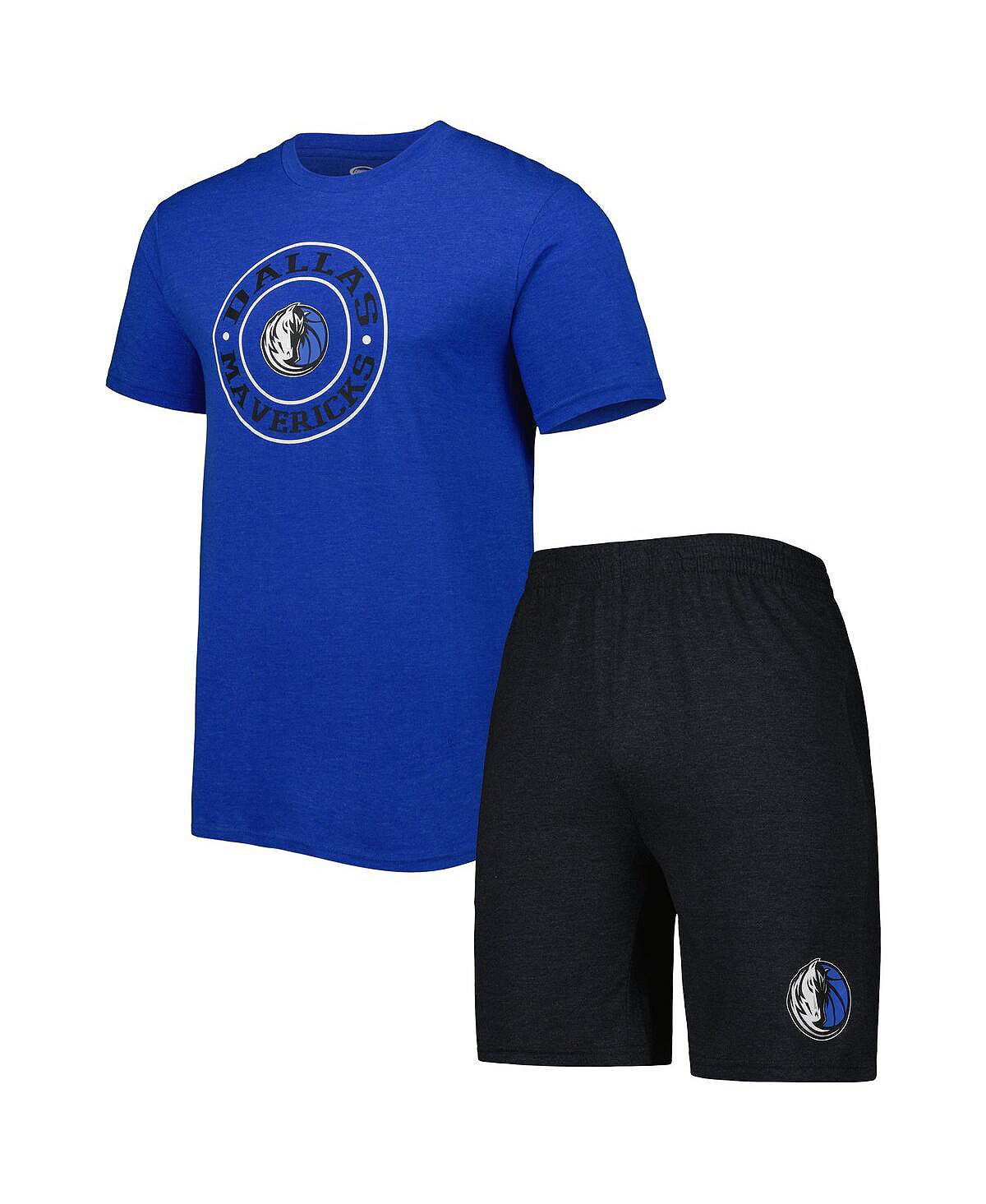цена Мужской комплект для сна из синей и черной футболки и шорт Dallas Mavericks Concepts Sport