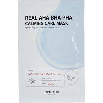 Успокаивающая уходовая маска Real Aha Bha Pha, Some By Mi успокаивающая косметическая маска real aha bha pha 1 лист 0 7 унции 20 г some by mi