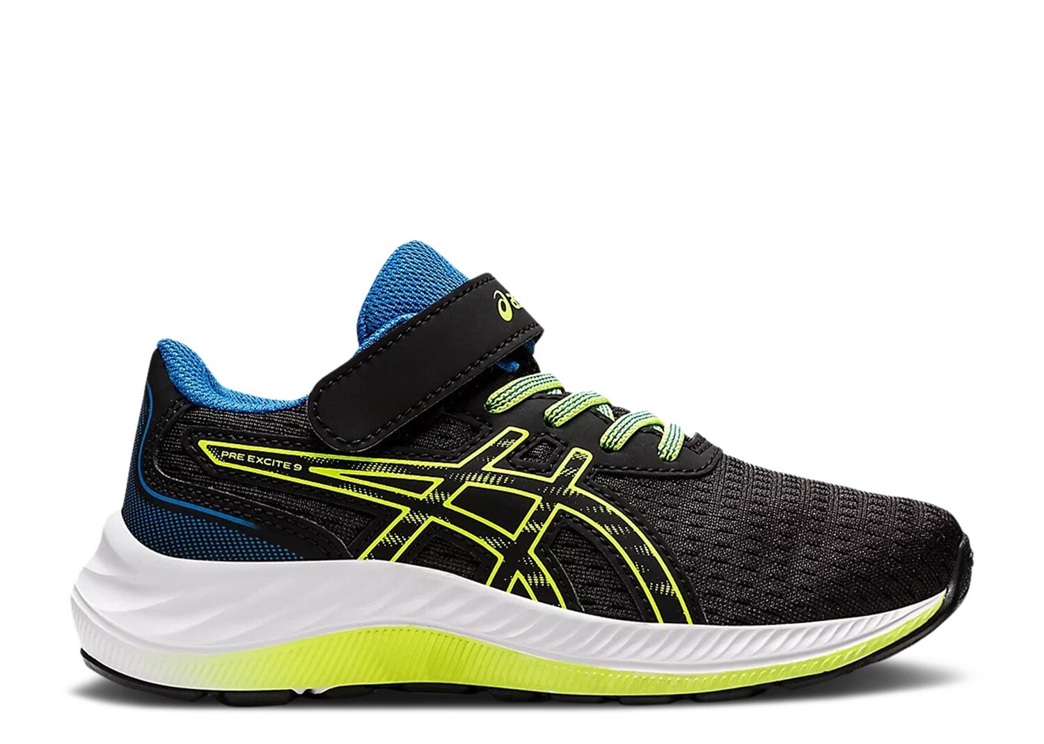 

Кроссовки ASICS Pre Excite 9 Ps 'Black Hazard Green', черный