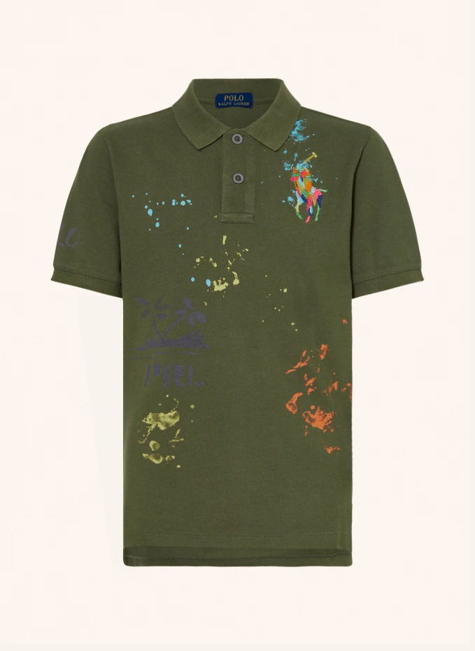 

Рубашка-поло из пике Polo Ralph Lauren, синий