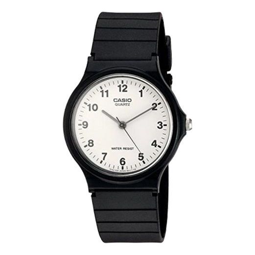 

Часы CASIO White Dial Black Strap Casual Minimalistic Classic Fashion Watch Analog, черный