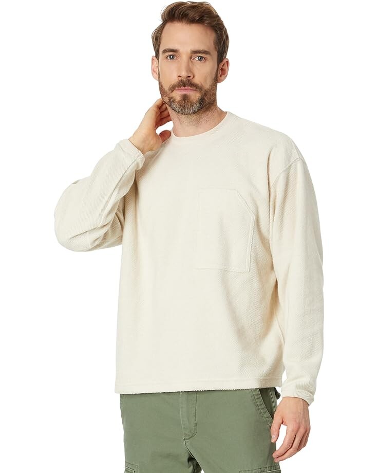 Толстовка Madewell Crewneck Pocket, цвет Heather Vintage Linen