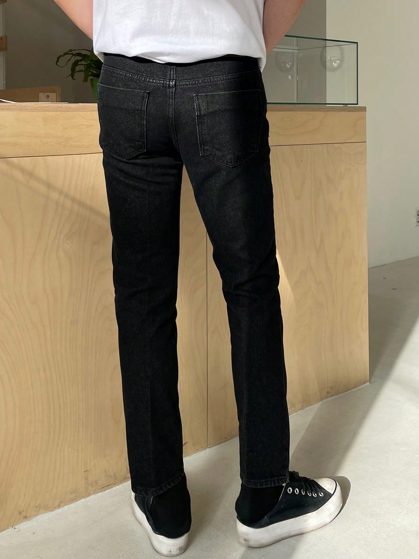Мужские однотонные джинсовые джинсы DAZY, черный осенне зимние тяжелые флисовые мужские джинсы модные повседневные стильные однотонные сохраняющие тепло мужские джинсовые брюки деловые