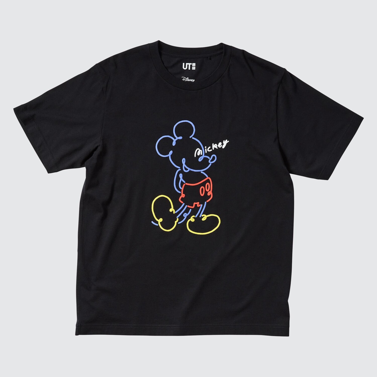 

Футболка флисовая Uniqlo Mickey Stands с рисунком, черный