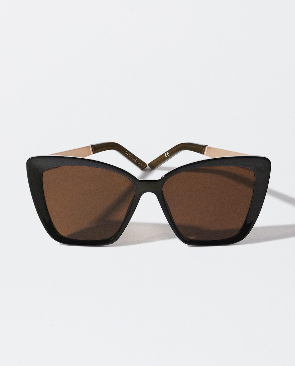 цена Черные женские солнцезащитные очки Parfois с защитой от ультрафиолета и формой кошачьих глаз Parfois, черный