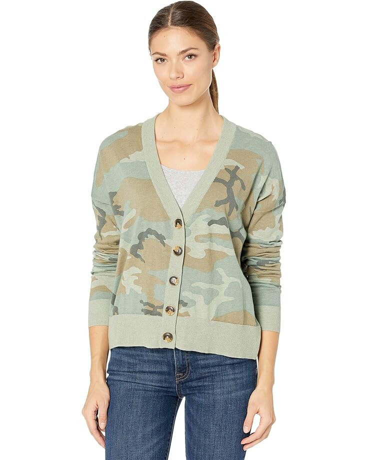 

Свитер Sanctuary Let's Hang Cardi, цвет Desert Sage Camo