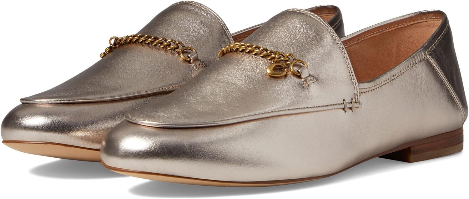 

Лоферы Hanna Metallic Loafer COACH, цвет Champagne