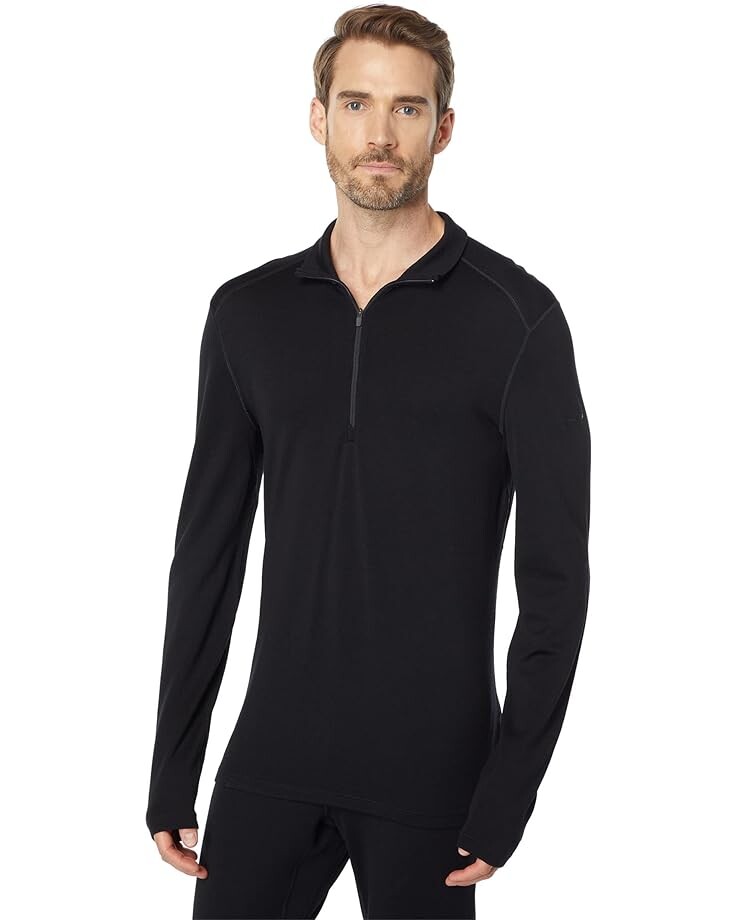 

Рубашка Icebreaker 260 Tech Merino Base Layer 1/2 Zip, черный
