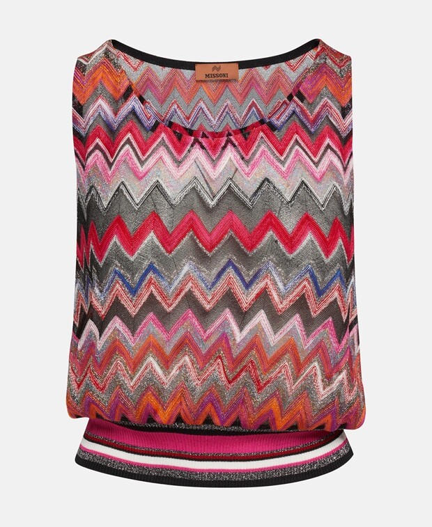 

Вязаный топ Missoni, розовый
