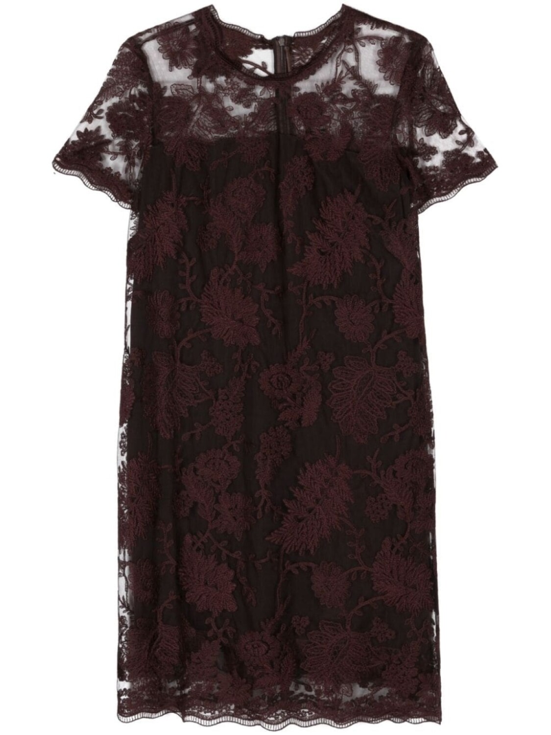 

Ermanno Scervino кружевное платье мини с укороченными рукавами, красный