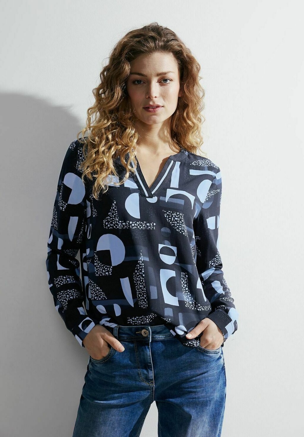 

Блузка Print Cecil, синий