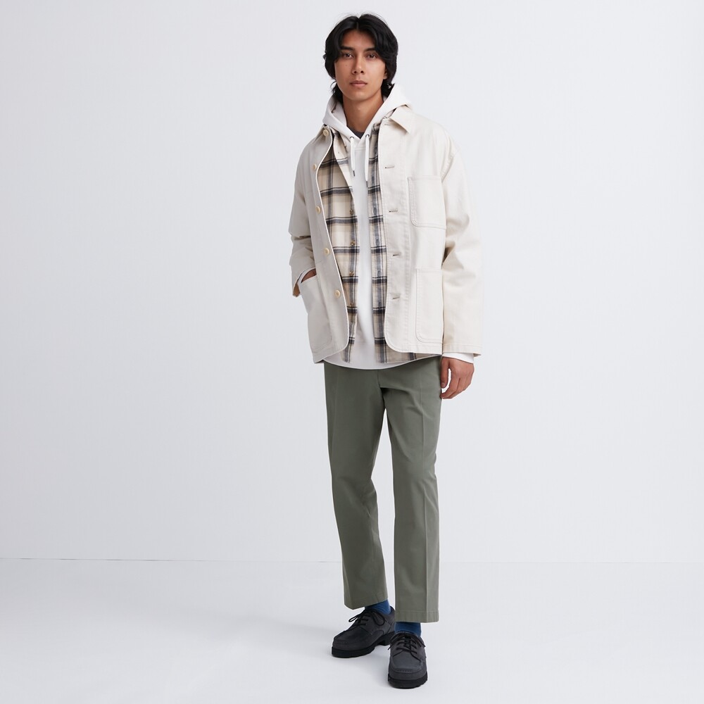 

Брюки Uniqlo длинные эластичне хлопковые повседневные, темно-зеленый