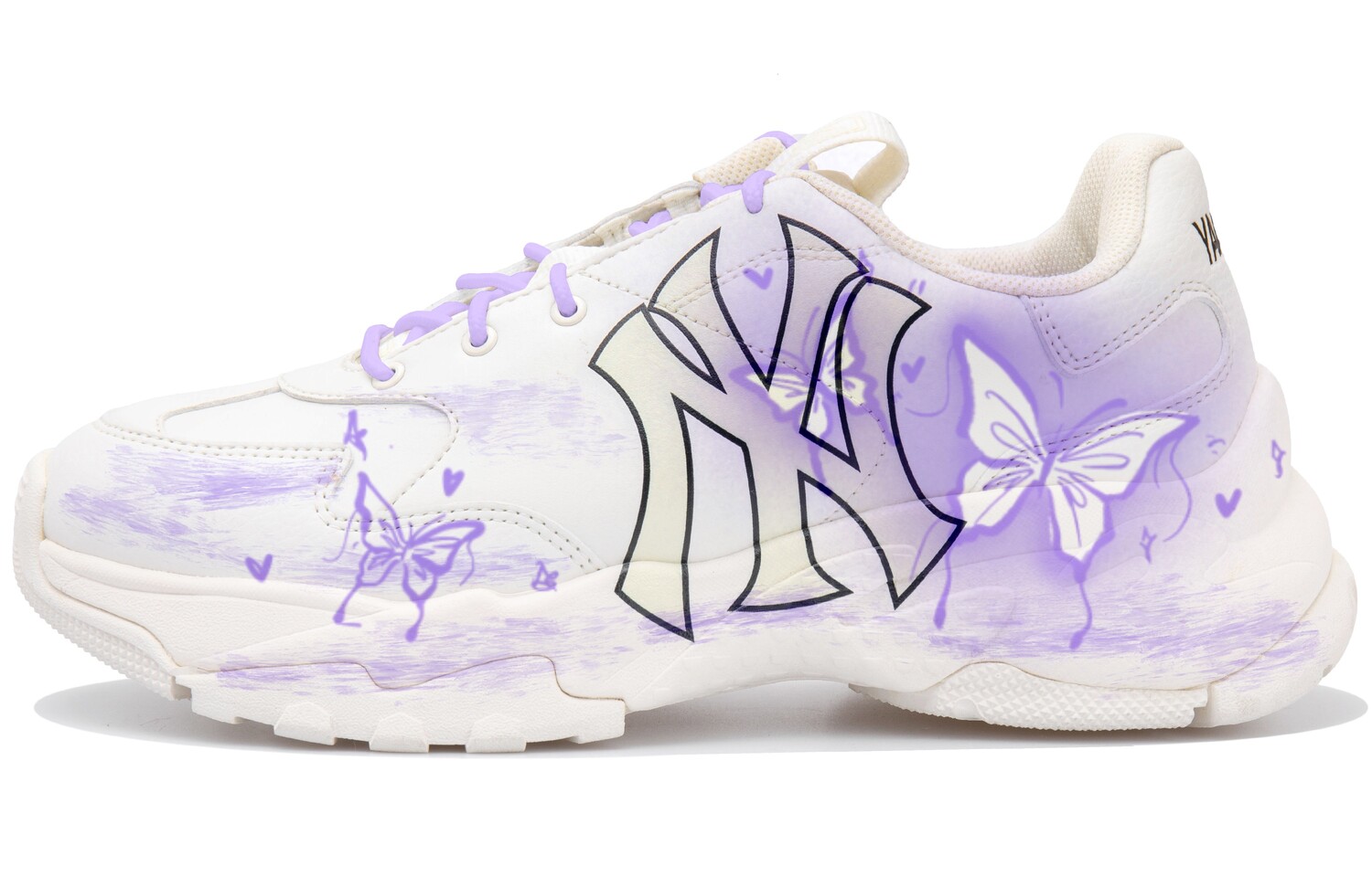 

Кроссовки MLB Big Ball Chunky Chunky Sneakers Unisex Low-top White/purple, фиолетовый