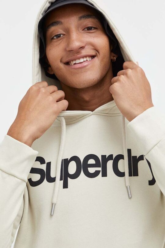 

Хлопковая толстовка Superdry, бежевый