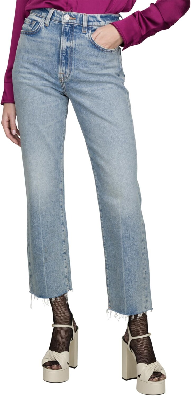 

Джинсы 7 For All Mankind Logan Stovepipe w/ Fringe Hem in Ode To, цвет Ode To