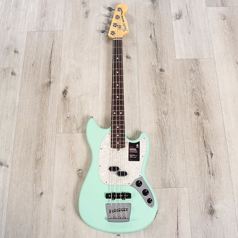 

Басс гитара Fender American Performer Mustang Bass Electric Bass Guitar Satin Surf Green