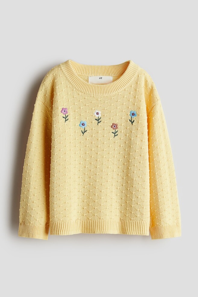 

Хлопковый свитер с рисунком H&M, желтый