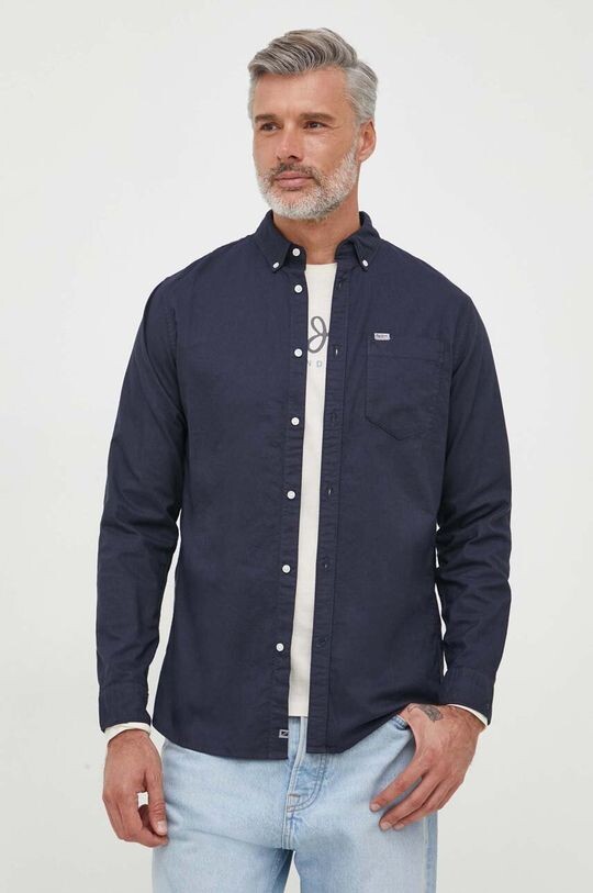 

Хлопковая рубашка Фабио Pepe Jeans, темно-синий