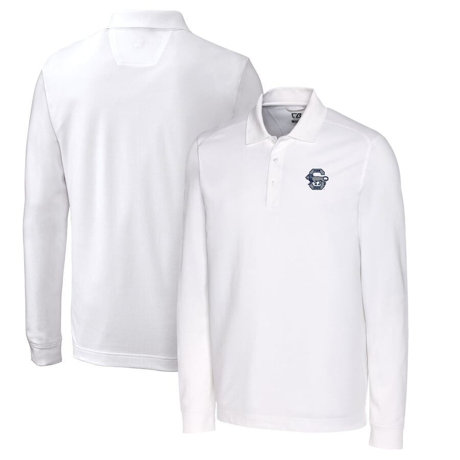 

Поло с длинным рукавом Cutter & Buck Penn State Nittany Lions, белый