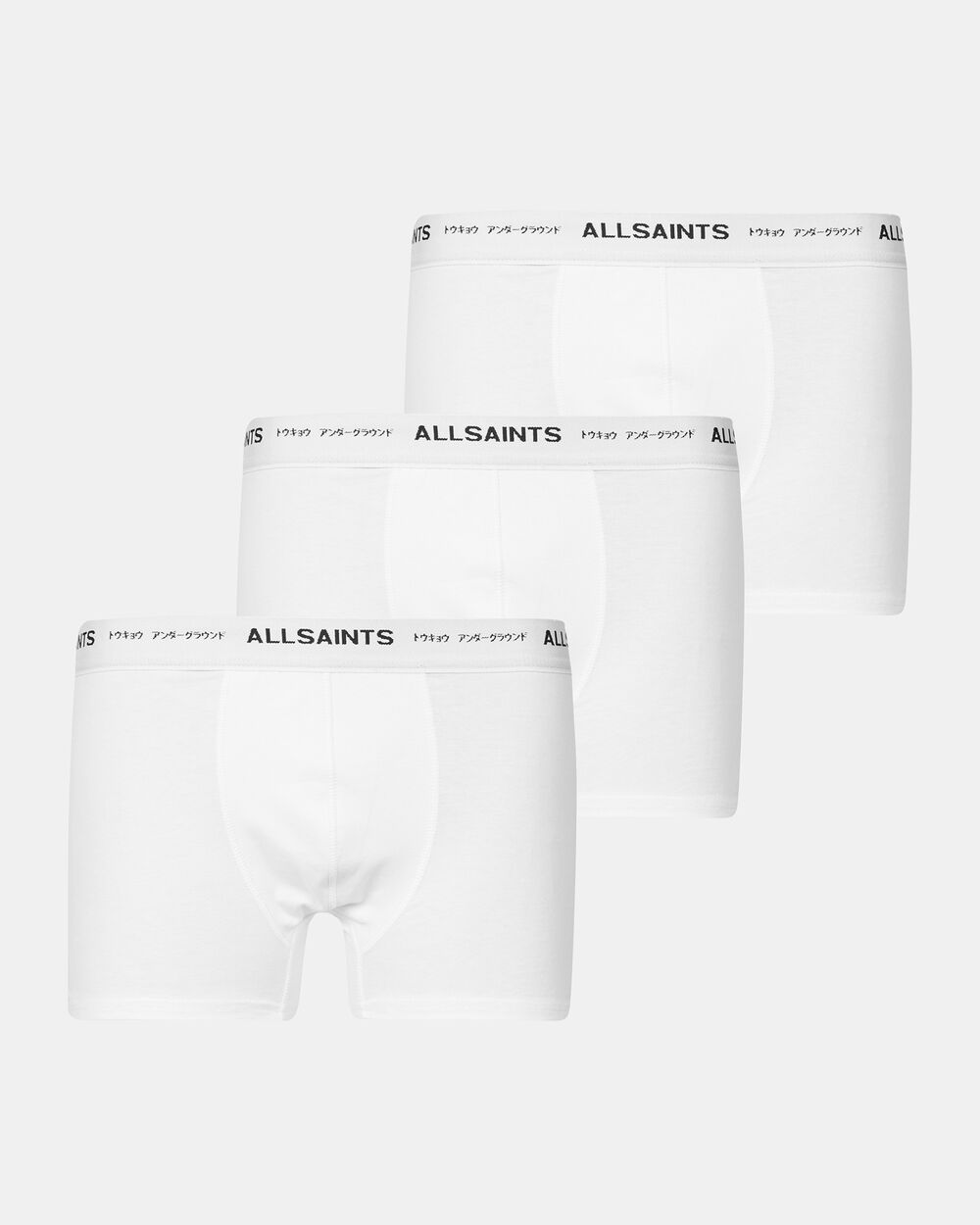 Набор из 3 боксеров с логотипом Underground AllSaints, белый/белый/белый футболка allsaints underground черный