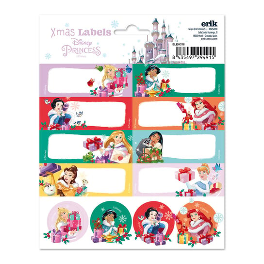 

Рождественские Самоклеящиеся Этикетки Disney Princess Inna marka