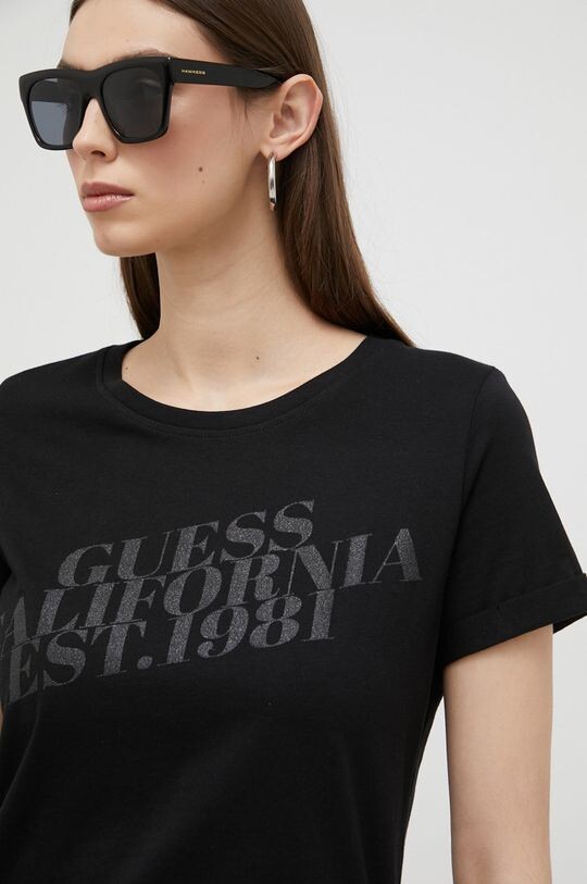 Футболка из хлопка Guess, черный