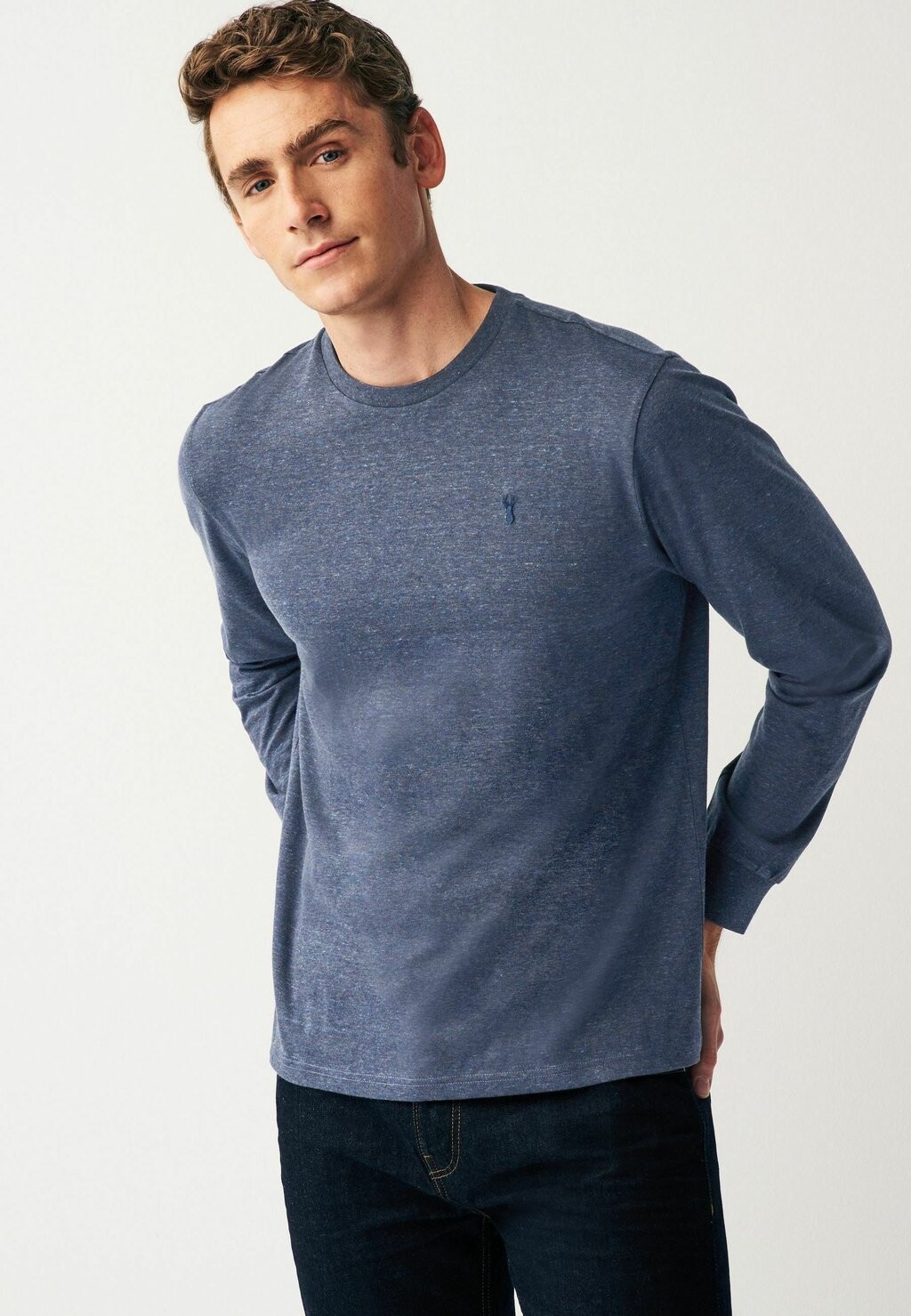 

Футболка с длинным рукавом Stag Marl Next, цвет navy blue