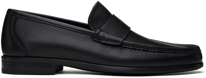 

Черные фирменные лоферы Ferragamo