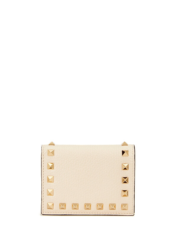 

Белый женский кожаный кошелек rockstud Valentino Garavani