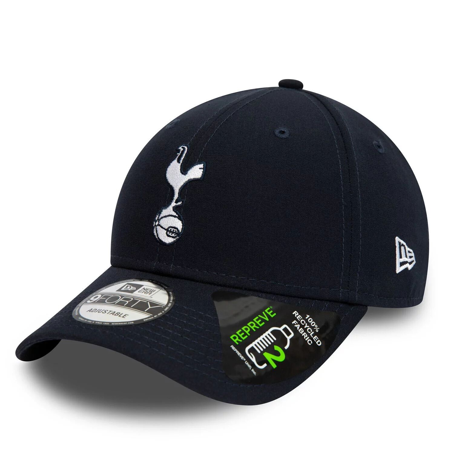 

Мужская регулируемая кепка New Era Navy Tottenham Hotspur Logo Repreve 9FORTY