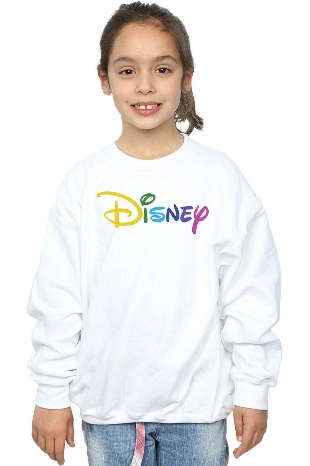 цена Толстовка с цветным логотипом Disney, белый