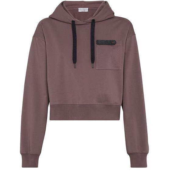

Толстовка с капюшоном Brunello Cucinelli, фиолетовый