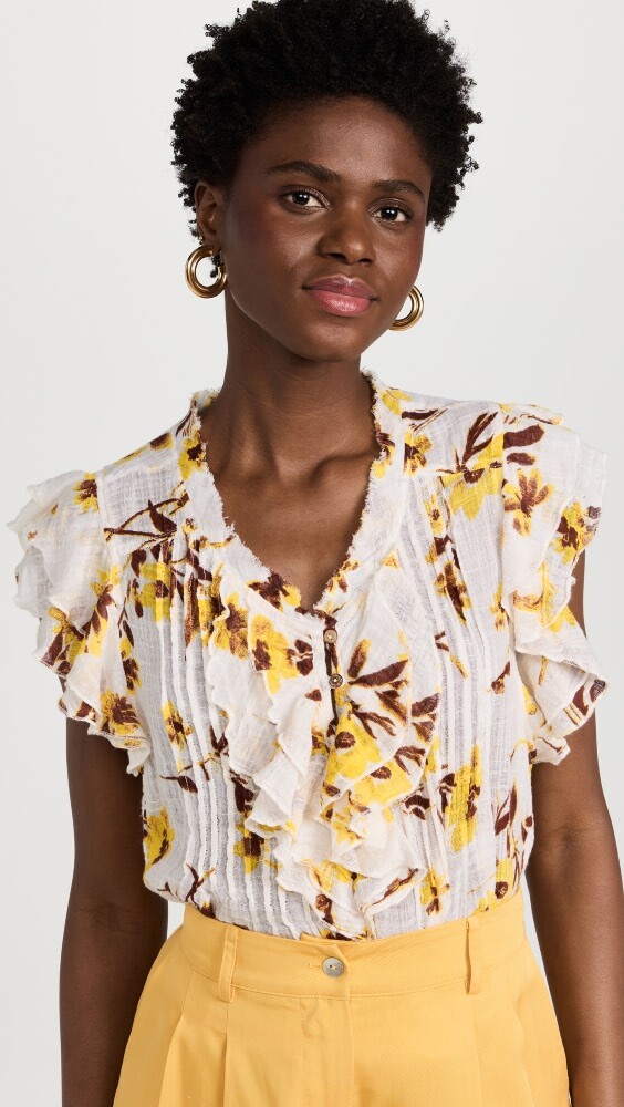 

Топ Free People Naya Printed, слоновая кость