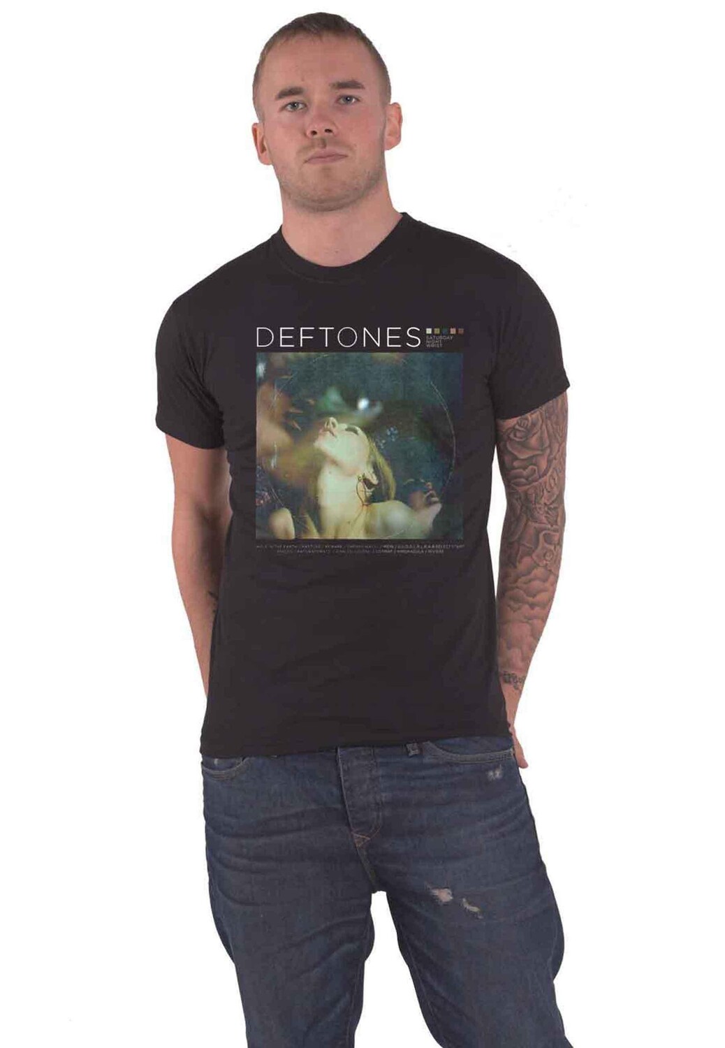 

Футболка на запястье «Субботняя ночь» Deftones, черный