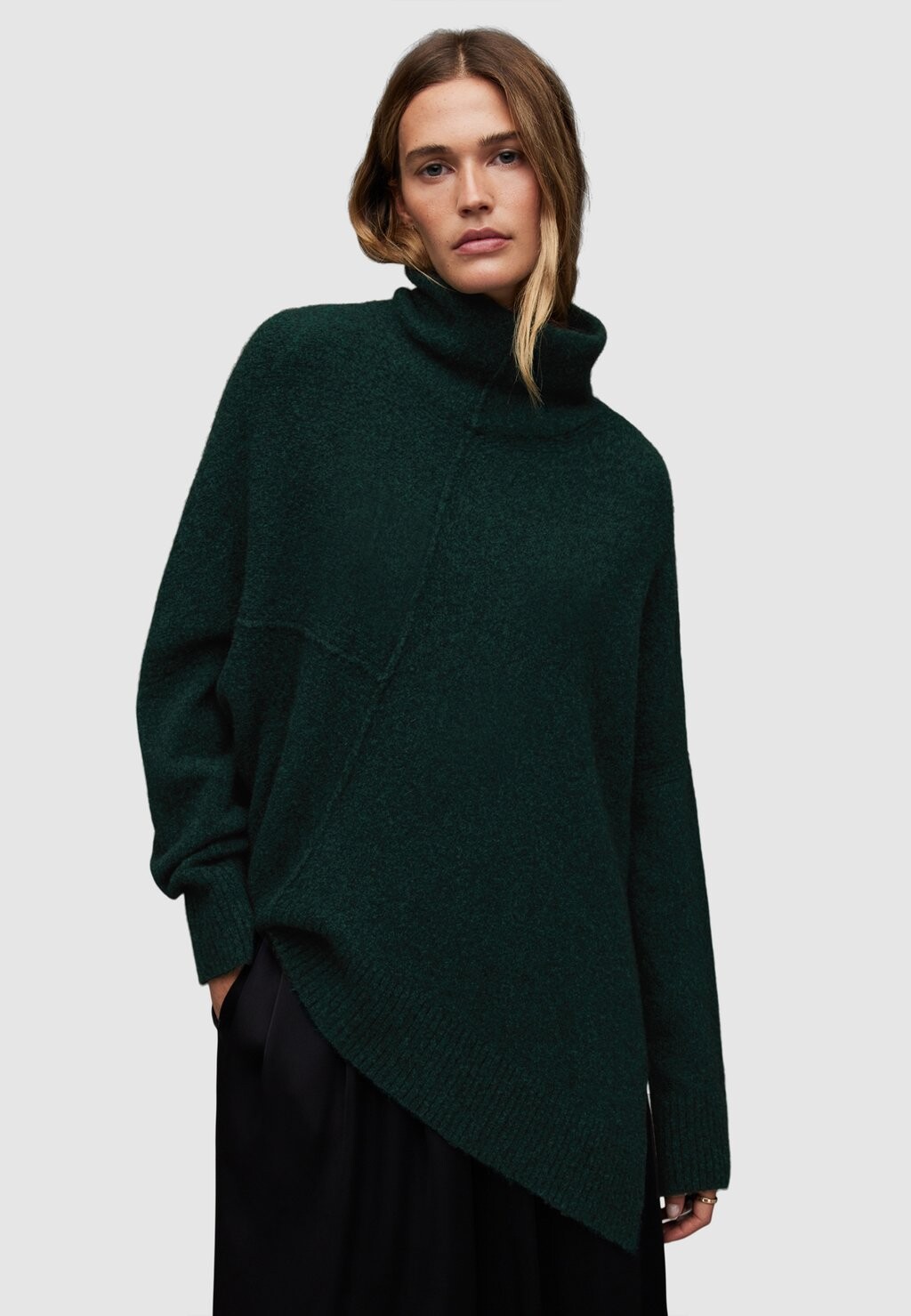 

Свитшот AllSaints LOCK ROLL NECK, темно-зеленый