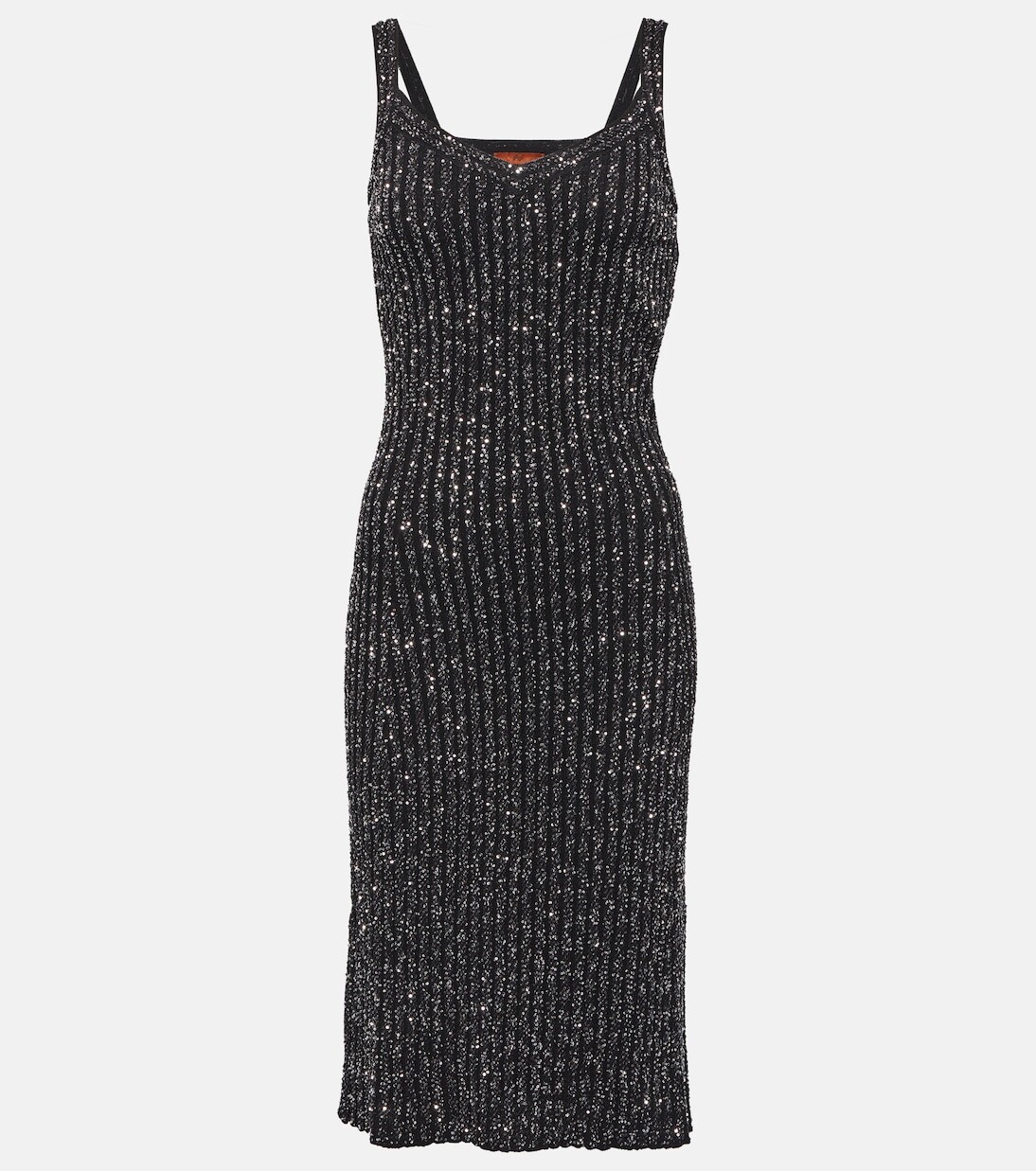 

Платье миди с пайетками Missoni, черный