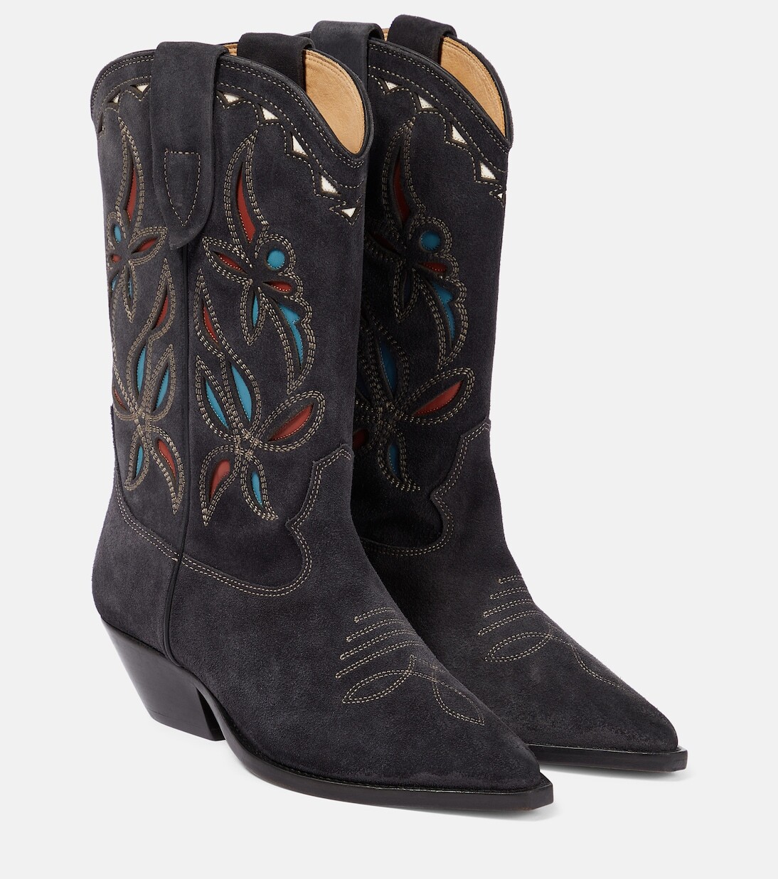 

Замшевые ковбойские сапоги duerto Isabel Marant, черный