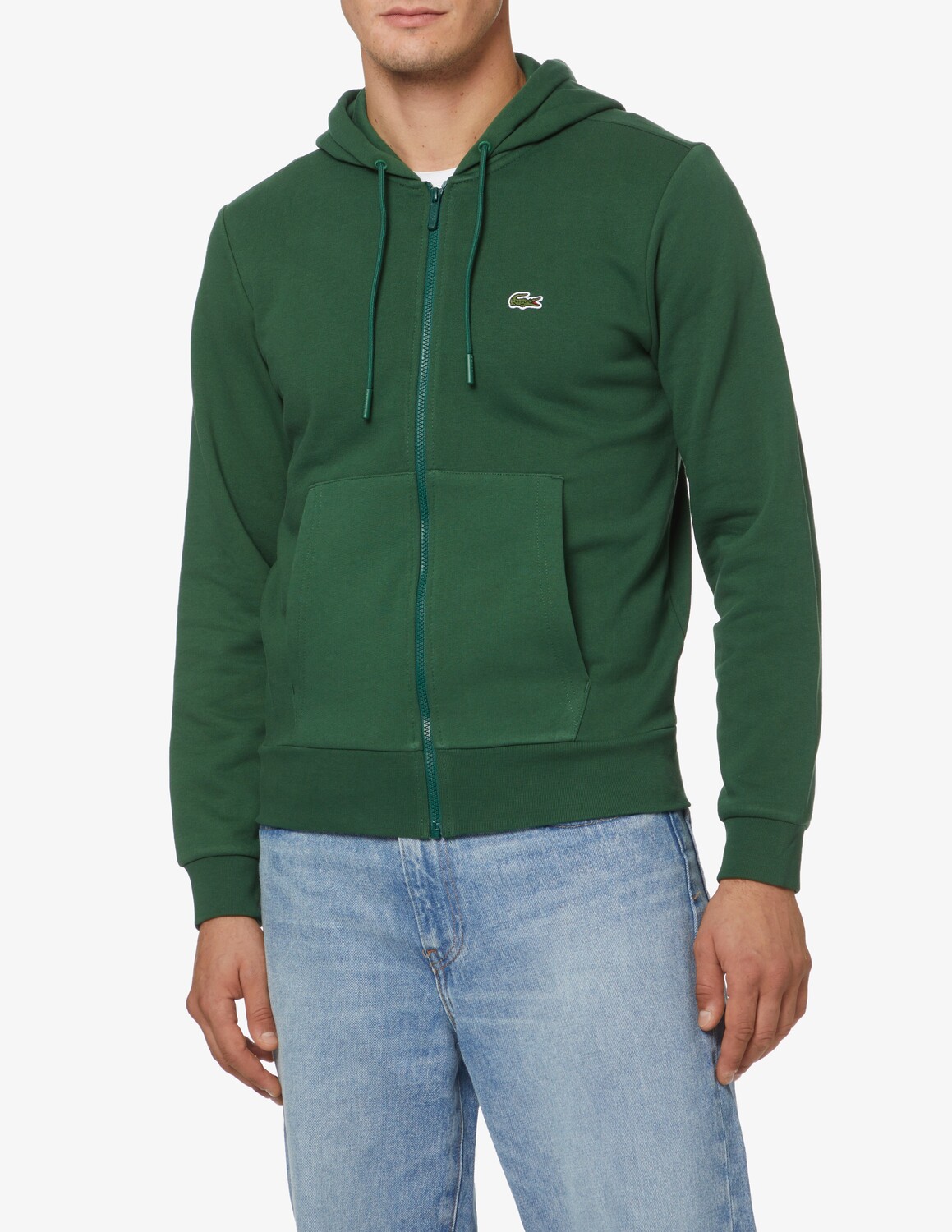 

Флисовая толстовка на молнии Lacoste, зеленый