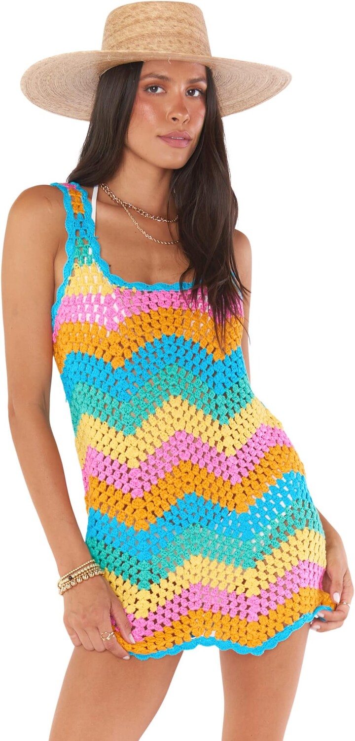

Мини-платье Тара Show Me Your Mumu, цвет Sea Breeze Crochet
