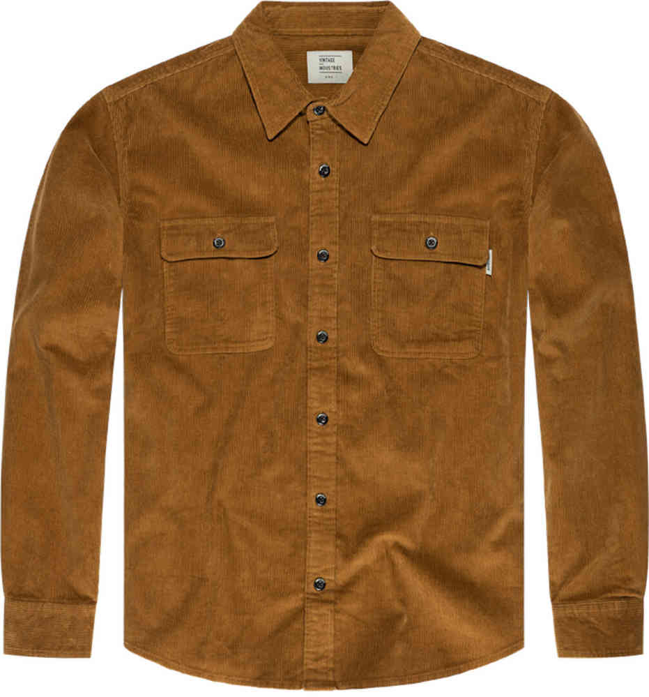 Рубашка Брикса Vintage Industries, коричневый рубашка vintage industries grant pocket с длинным рукавом черная