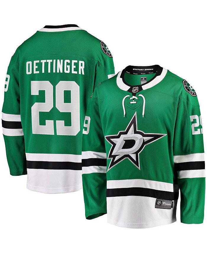 

Мужская футболка с логотипом Jake Oettinger Kelly Green Dallas Stars Home Breakaway Player Fanatics, зеленый