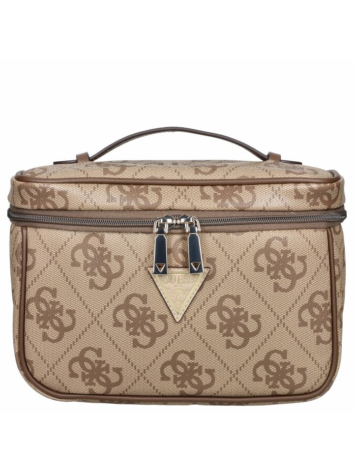 

Косметичка Guess Berta 26 cm, цвет latte logo/brown