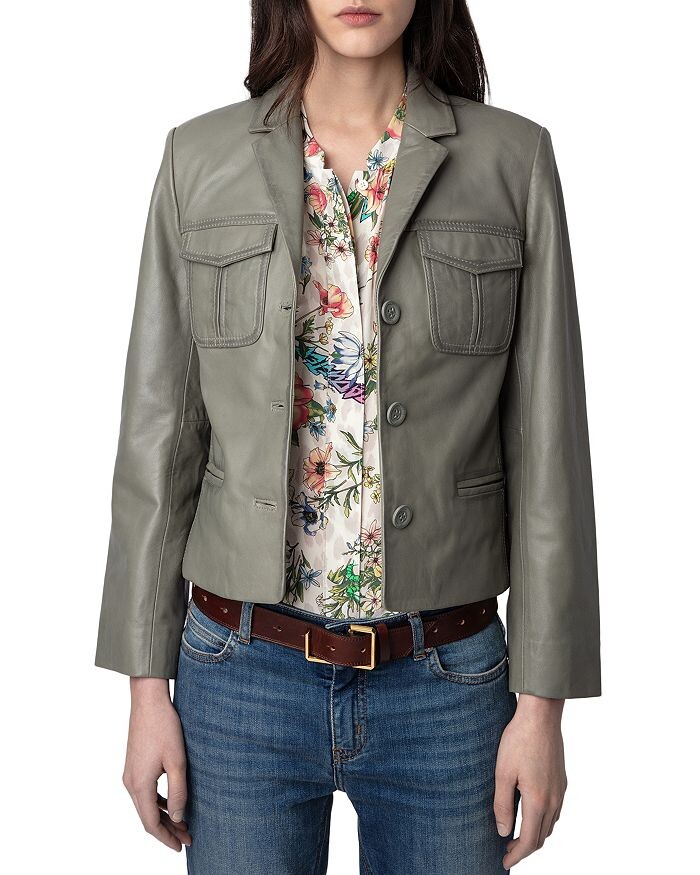 

Кожаная куртка Zadig & Voltaire Liams, красный